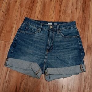 Dark wash jean short